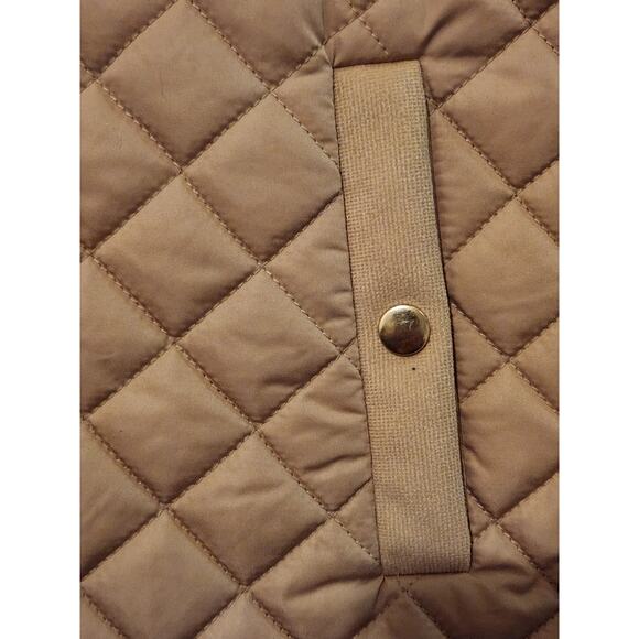 Kim Rogers Jacket Women's M Tan Quilted Full Zip Snap NWT - Picture 6 of 8